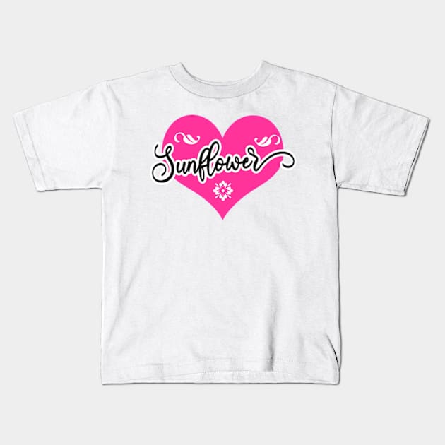 Sunflower Cute Kids T-Shirt by Shop Ovov